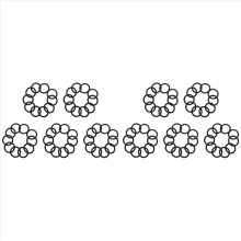 10 Stuecke 32mm OD 25mm Inner od schwarz Nitrile Rubber O-ring
