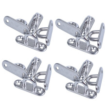 12 pieces 5mm 304 stainless steel oblong pad eye plate staple ring hook