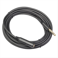 1/4" TRS 6.35 mm plug to 6.35 mm socket stereo extension cable 180 cm