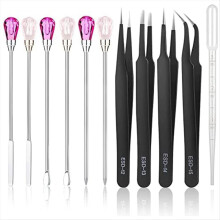 11-piece resin molding tool set. Stirring spoon tool (black + rose red + pink)