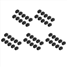 10 Stück RJ45-Stecker Cat6-Verlängerungskupplungsadapter. Schwarz