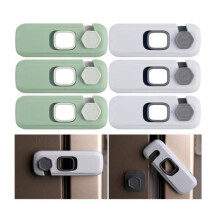 Child safety locks - Brand - Model - Green + Grey - Keyed - Surface mounted - 6