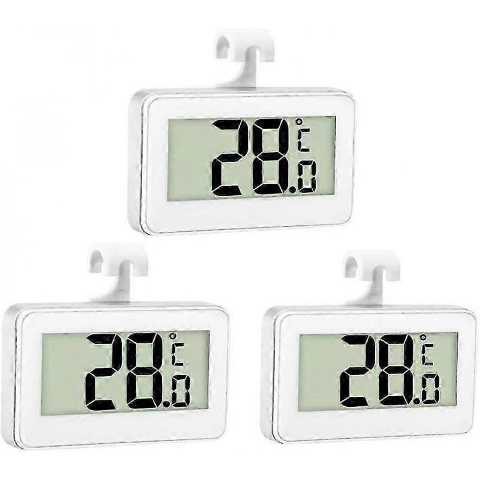 3X Fridge Thermometer Digital Thermometer Freezer Thermometer Refrigerator Room Waterproof Freezer Thermometer with LCD Display,2024  -H