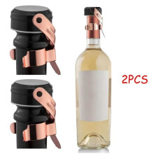 Bottle stopper - Airtight - Stainless Steel - Rose Gold - For Wine, Champagne, Prosecco