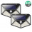 2-Pack Outdoor Solar Lights with 100 LEDs, Motion Sensor, and Wall Lights 1