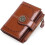 Women's Wallet - Leather - Large Capacity - 19 Card Slots - Brown 1