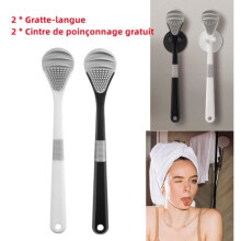 Tongue scraper - Not specified - Double-sided - Hypoallergenic - 2 pieces - Effective cleaning