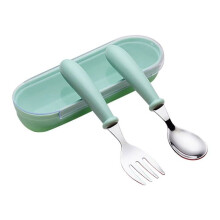 Children's Stainless Steel Cutlery Set, Premium Spoon and Fork for Baby Food