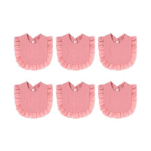 Set of 6 chiffon bandana bibs for babies, lace baby bibs, adjustable bibs for teething and drooling