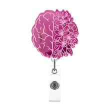 Badge holder with retractable lanyard. Easy-pull reel design. Unique shape. Anti-loss ID card holder for office.