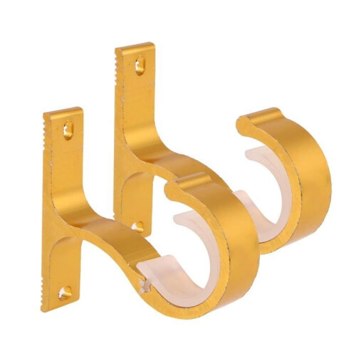 Set of 2 mounting brackets for wall and ceiling curtains
