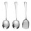 Serving spoons - Stainless steel - Set of 3 - Long handle - Modern design - Versatile 1