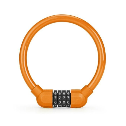 Mountain bike lock, portable lock with combination lock, orange