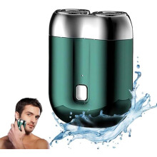 Mini Electric Shaver for Men, 2025 New IPX7 Water Resistant Multifunctional Beard Shaver for Men, Portable (Green)