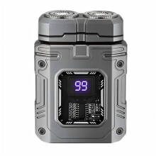 Men's Electric Shaver, Rechargeable, IPX7 Waterproof, with Magnetic Closed Shave Head, Gray