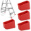 4 Rubber Ladder Feet 50x20mm, Replacement Feet for Folding Step Ladder 1