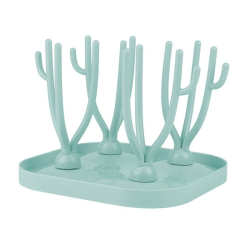 Bottle drainer, plastic, green