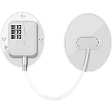 No-drill refrigerator lock, adhesive password lock, window security lock, strong adhesive combination lock (white)
