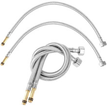 4pcs Stainless Steel Braided Flexible Water Hose with 1/2" BSP and M10 Fittings for Kitchen Sink Mixer Tap
