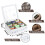 Wooden tea box with 9 compartments, tea box with glass lid 2