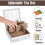 Wooden tea box with 9 compartments, tea box with glass lid 3