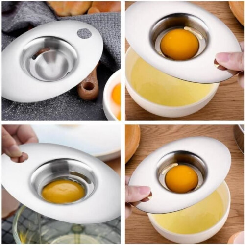 Egg separator - Kitchen - Stainless steel - 14cm - Practical - Ideal for baking 2