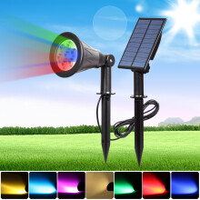 Solar Spot Lights Outdoor Garden RGB Solar Spotlights Color Waterproof For Garden For Driveway