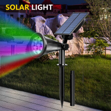 Solar Spot Lights Outdoor Garden Auto ON/Off Landscape Lighting for Fence Yard Waterproof