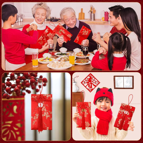 Silk Red Envelopes with Lucky Coin Design – 1 Pack 2