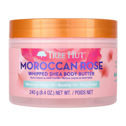 Tree Hut Moroccan Rose Whipped Shea Body Butter, Moisturizer, 8.4 Oz