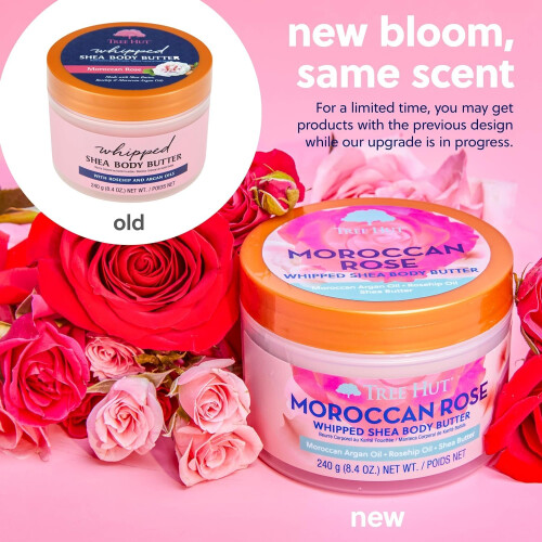 Tree Hut Moroccan Rose Whipped Shea Body Butter, Moisturizer, 8.4 Oz 1