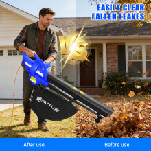 Leaf Blower Garden Vacuum and Shredder 3 in 1, 35L Leaf Collection Bag, 3000W Leaf Vacuum, 10:1 Shredding Ratio, 10m Cable, Variable Speed