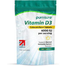 Vitamin D3 Colecalciferol 4000IU - 365 Tablets