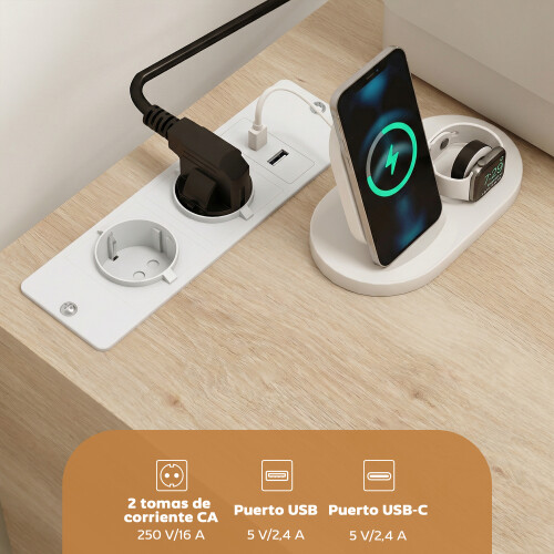 Homcom Mueble para Impresora Marrón 78 x 40 x 65.5 cm 1