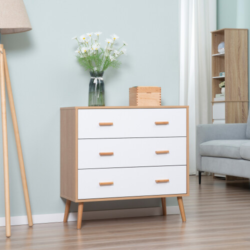 Homcom Cómoda de Madera Bicolor 80 x 39 x 80 cm 2