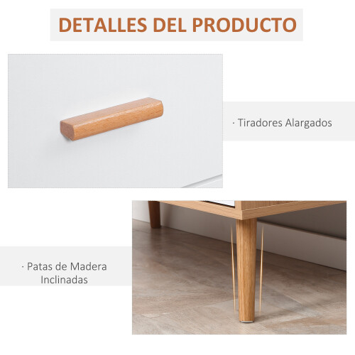 Homcom Cómoda de Madera Bicolor 80 x 39 x 80 cm 1