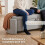 Homcom Banco de Almacenaje Gris 129 x 48.5 x 44 cm 2
