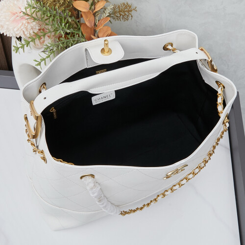Chanel 25A Grey Suede Tote 99788 1