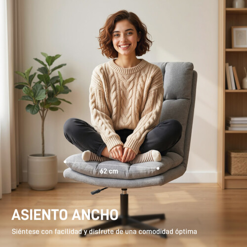 Homcom Butaca de Salón Gris 63 x 75 x 102 cm 1