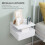Homcom Mesitas de Noche Blanco 35 x 32 x 22.5 cm 4