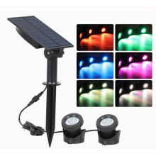 Solar Ligh Underwater Light Rotatable Head Waterproof Pond Pool Garden Spot Lamp Outdoor Decoration