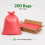 Red Refuse Bags 200 Medium Duty Bin Bags Recycled 2