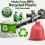 Red Refuse Bags 200 Medium Duty Bin Bags Recycled 6