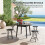 Set of Four Folding Carry Stools - Charcoal Grey 3