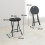Set of Four Folding Carry Stools - Charcoal Grey 2