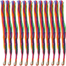 Rainbow Dance Ribbons Streamers Gymnastics Ribbon Wands Rhythm Sticks ，Rotating