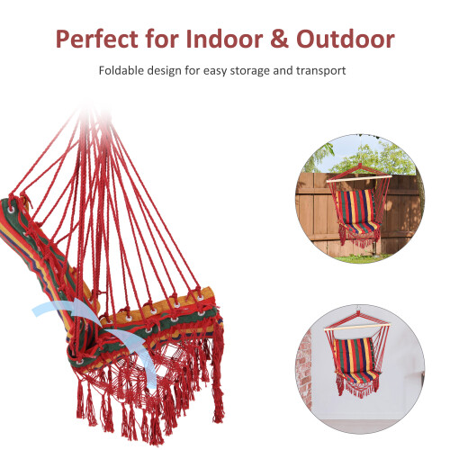 Hammock chair, swing, colourful stripes 1