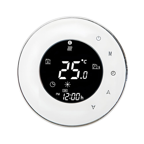 Panel Regulator for Electric Floor Heating Programmable-White