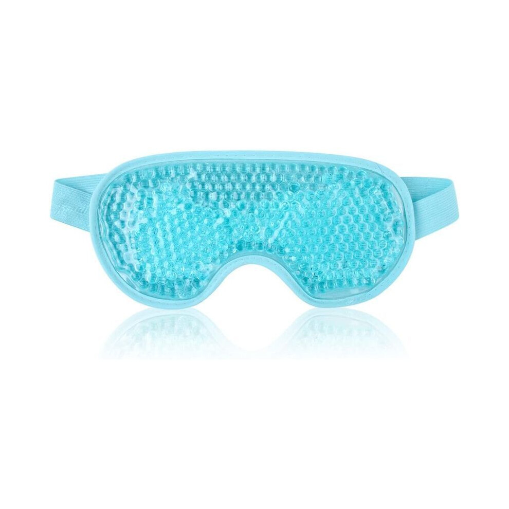 Light/Blue Cooling Eye Mask For Puffy Eyes, Reusable Hot Cold Therapy Gel Cold Eye Mask For Migraine, Headach, Dry Eyes, Swollen Eyes,