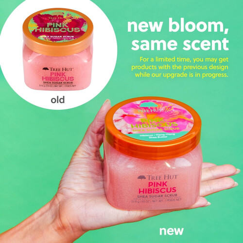 Tree Hut Pink Hibiscus Shea Sugar Scrub, 18 oz 1